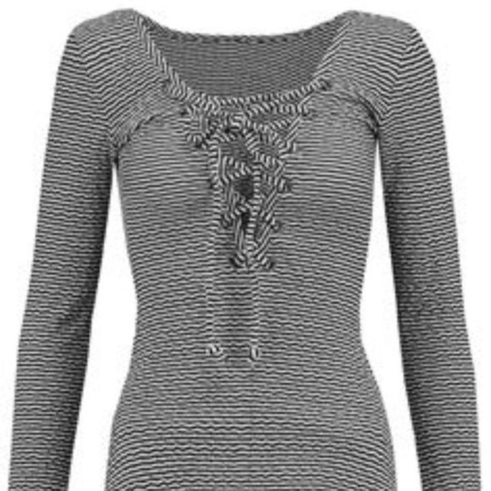 Marissa Webb Rosa Lace Up Tee Reversible - Picture 11 of 11